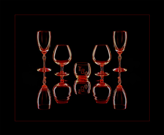 Glassware in Red